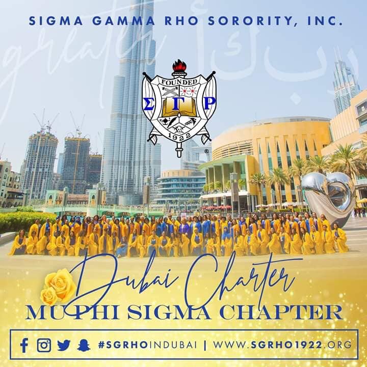 614SGRhos's tweet photo. GAMMA RHO MAKES HISTORY IN THE UNITED ARAB EMIRATES
Sigma Gamma Rho Sorority, Inc. made history today as it welcomed its newest international chapter to the United Arab Emirates (UAE).
Mu Phi Sigma Alumnae chapter becomes the sorority's first chapter in the Middle East! #Sghro https://t.co/xgys7BQ5mz