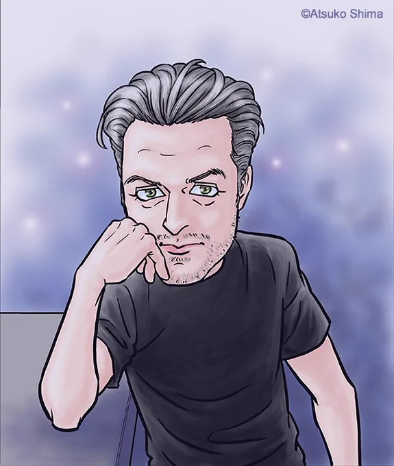 スティーヴ来日記念で描いたイラストです 