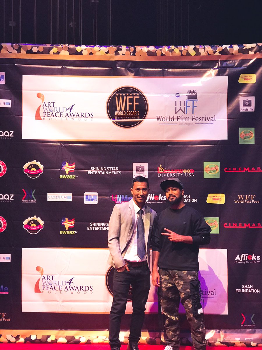 With so much Pride and happiness, I share this news with you all... #VandemataramRap has won the Best Solo Song at #WorldFilmFestival Los Angeles, under 'Art World for Peace awards Hollywood' category. #indianrap #telugurap #patrioticsong  #vandemataram #FilmFestival #winner