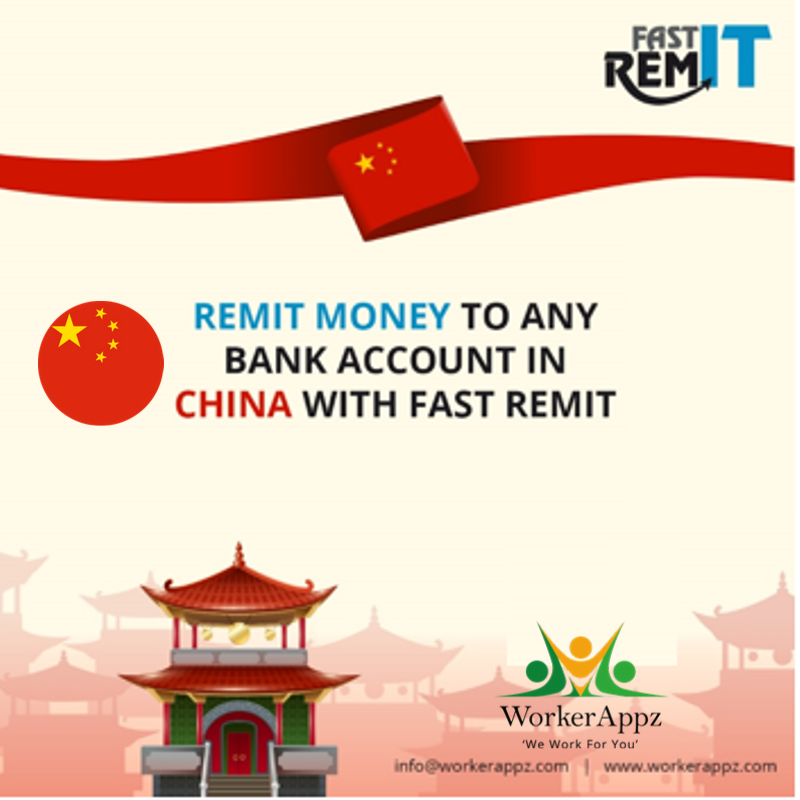workerappz's tweet photo. Send Money To China with Fast Remit. For more info or tie-up, write to us at communications@workerappz.com #china #chinamoneytransfer #fastremit #workerappz #moneytransfer #homeremittance #remittance #remittances #money #banktransfer #bank #internationalmoneytransfer https://t.co/BIn67GnwRQ