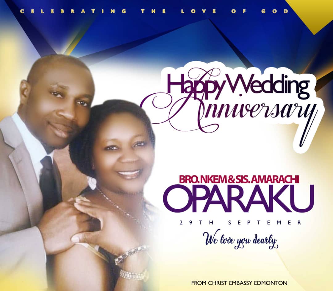 ce_edmonton's tweet image. Today we elebrate a blessed and lovely couple, Bro Nkem and Sis Amarachi Oparaku. May your union continually be a delight to the father. Keep wining and prosper exceedingly. We love you dearly 💕💕