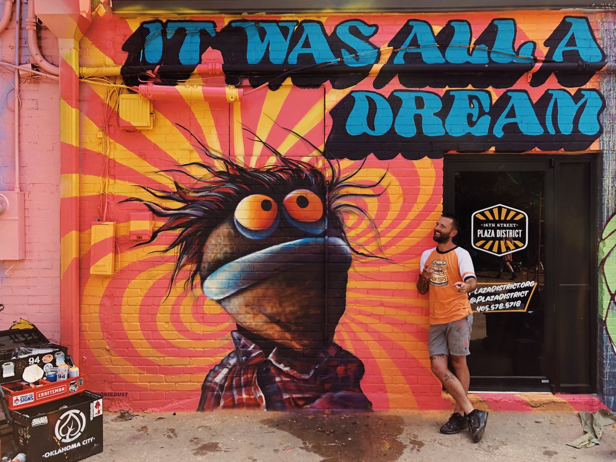 Probecast's tweet image. I have been immortalized by the brilliant Dusty Gilpin! May the dream of truth be forever in your sight!!!
#mural #dream #art