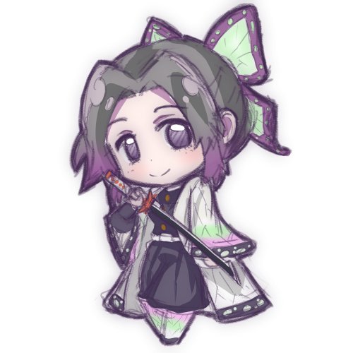 カノッチさんがTwitterに投稿した胡蝶しのぶ(鬼滅の刃)のイラスト。