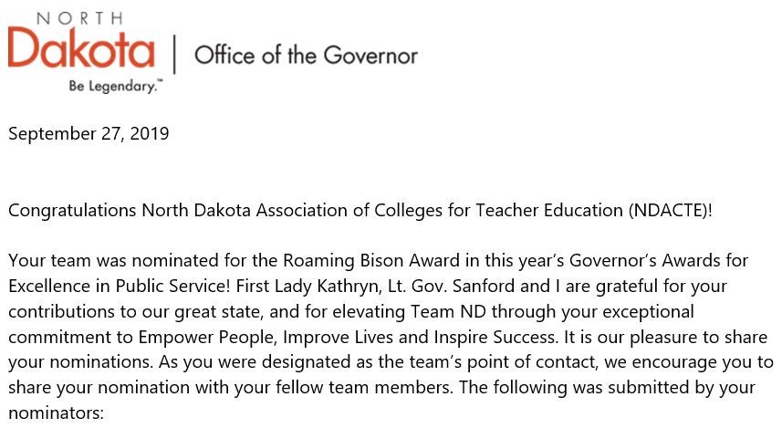 NDACTE1's tweet photo. Exciting news for our chapter https://t.co/DSQMAZhWl1