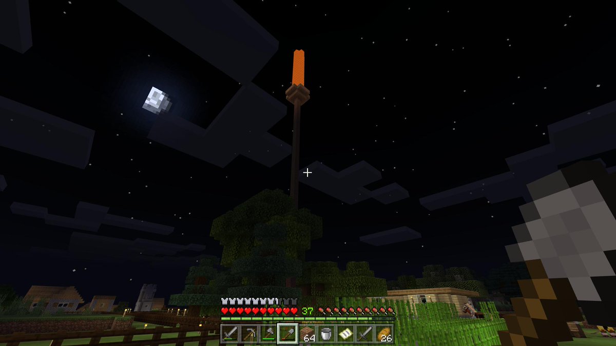 BOCHIsGamer's tweet photo. またマイクラ再開し始めて時間ばっか過ぎるww 人によっては喉から手が出てきそーなのと、拠点の目印として誘導灯っぽいん作ったww #Win10 #Windows10Edition #Minecraft https://t.co/JQvXTooEai