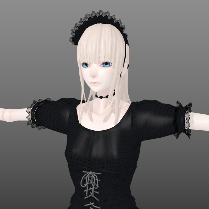 服がモーションやウェイト想定した作りになってなかったから作り直しや・・・ 