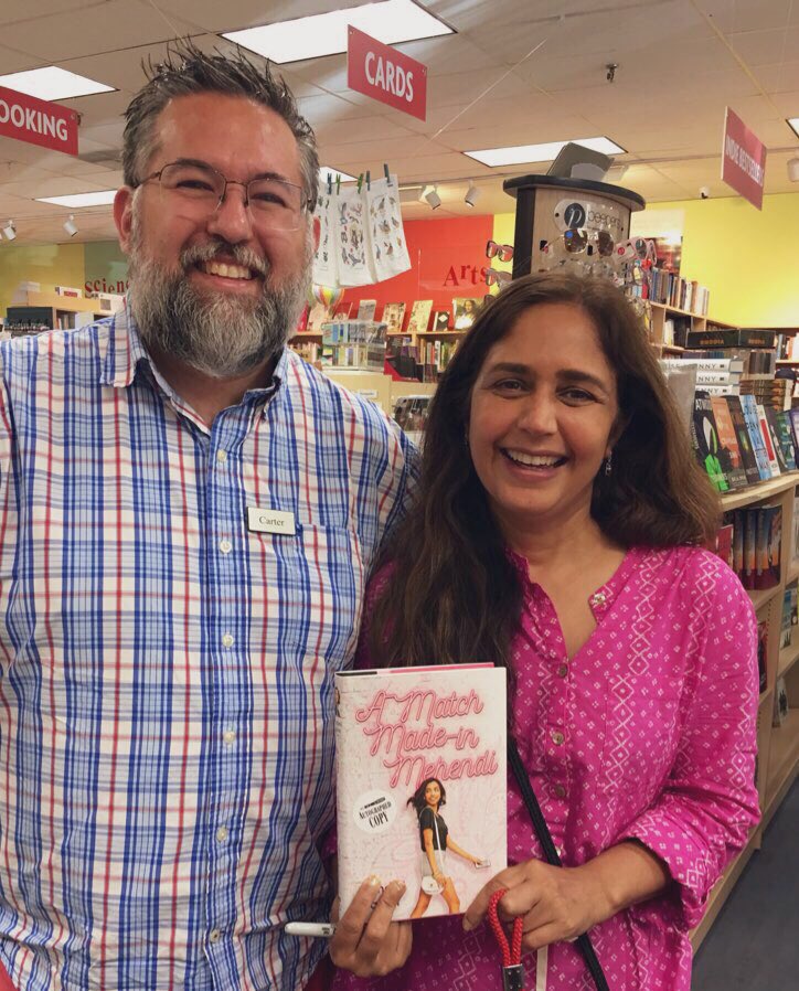 Signed copies of A Match Made in Mehendi at @PorterSqBooks and @belmontbooks! Get them while they last! 🤗📚💕 ⁣

#amatchmadeinmehendi #bostonbookstores #indiebookstore #yabooks #ownvoices #writinglife #booksigning #signedbooks #weneeddiversebooks #diversereads