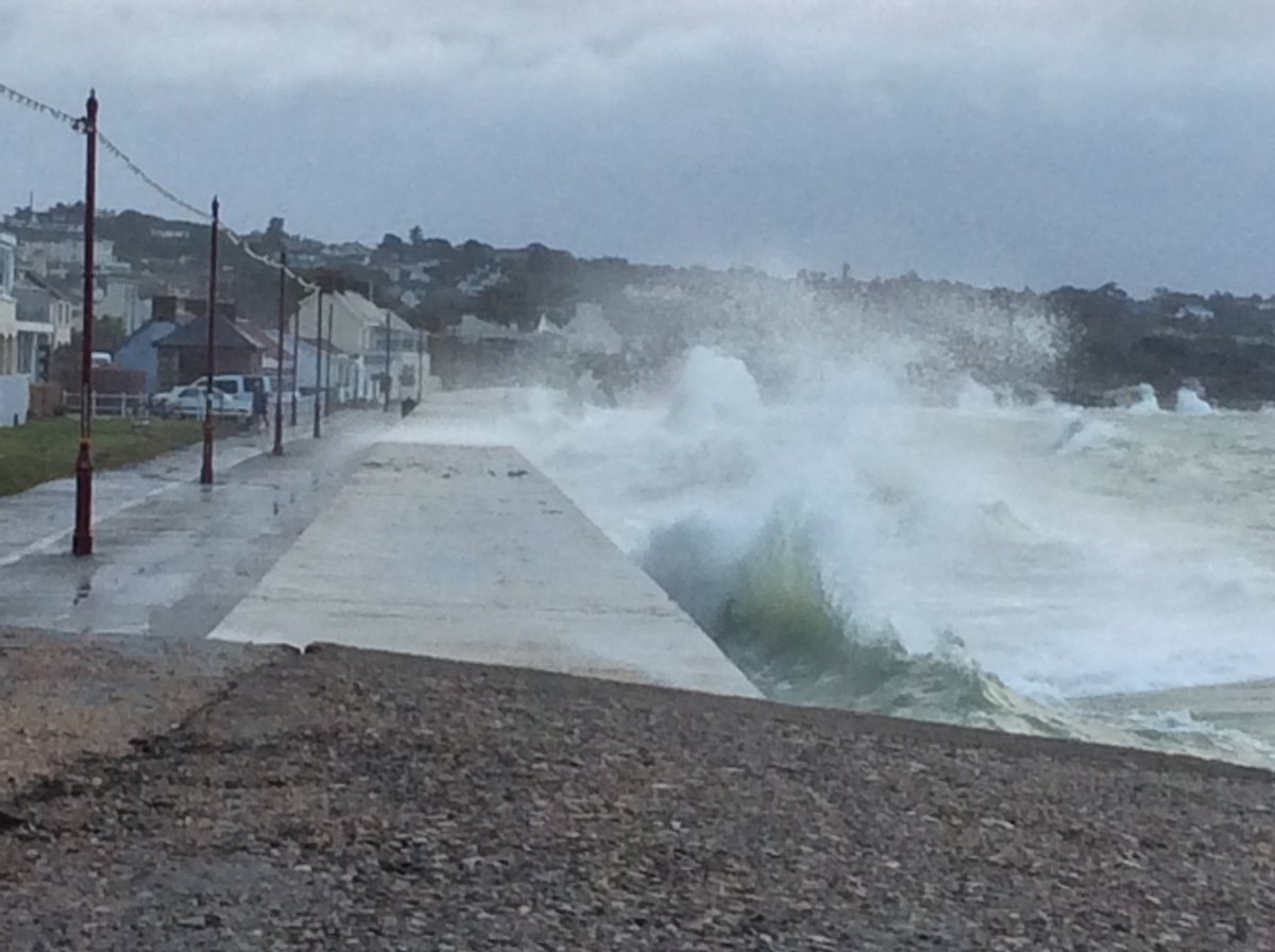 The Infrastructure team closing the storm gates at the gun site luckily the wind dropped before high tide.