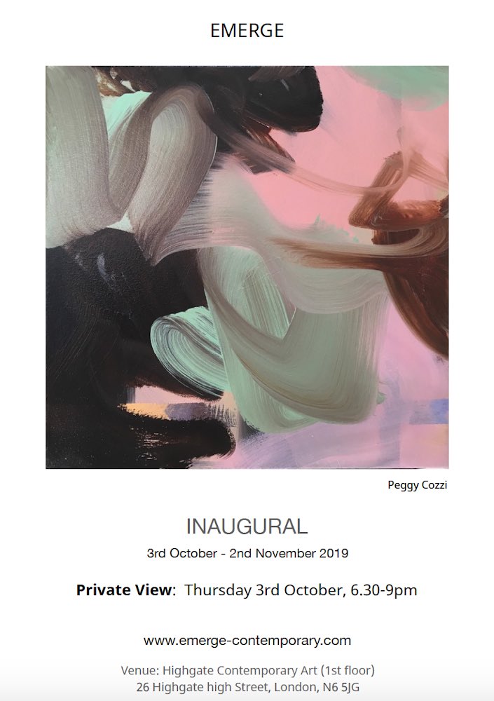 Delighted to be taking part in this group show <a href="/highgateart/">Highgate C A</a> with emerge-contemporary.com p.v. this Thurs Oct 3rd 6.30 - 9 pm #artexhibition #contemporaryart #londongalleries #privateview
