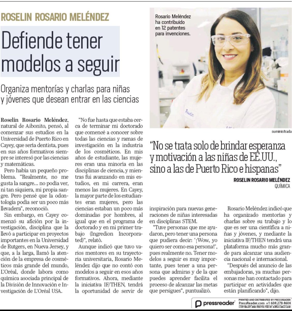 UPR_Oficial's tweet photo. #OrgulloUPR I Roselin Rosario Meléndez, egresada de la @uprcayey, será una de las profesionales que aprovechará su histórica elección para fomentar la entrada y permanencia de niñas en los campos STEM mediante contacto directo y el uso de plataformas multimedios, como YouTube. https://t.co/oZ3dLcozPb