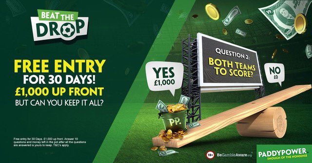 WorldOffer's tweet image. BEAT THE DROP FREE PLAY
1st time you play Beat the Drop,you will automatically receive 30 days of free play,Unlimited play of a 10 Q - £1,000 Pot game,Only enter 1 game at a time, UNITED KINGDOM &amp;amp; IRE, New Players,T&amp;amp;C's Apply,18+ gambleaware CLICK &amp;gt;&amp;gt; bit.ly/BTDROPGAME
