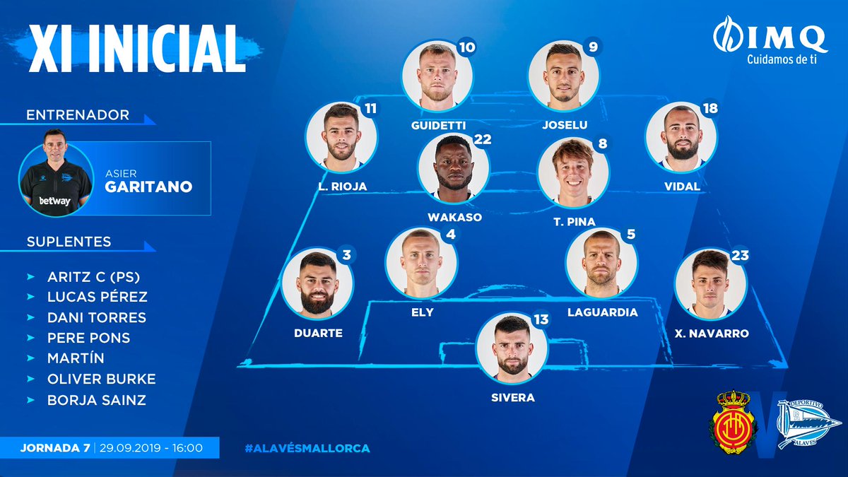 Alaves's tweet photo. 👥 Ya tenemos ONCE oficial para el #AlavésMallorca 👇 https://t.co/TIQfDLNeuG