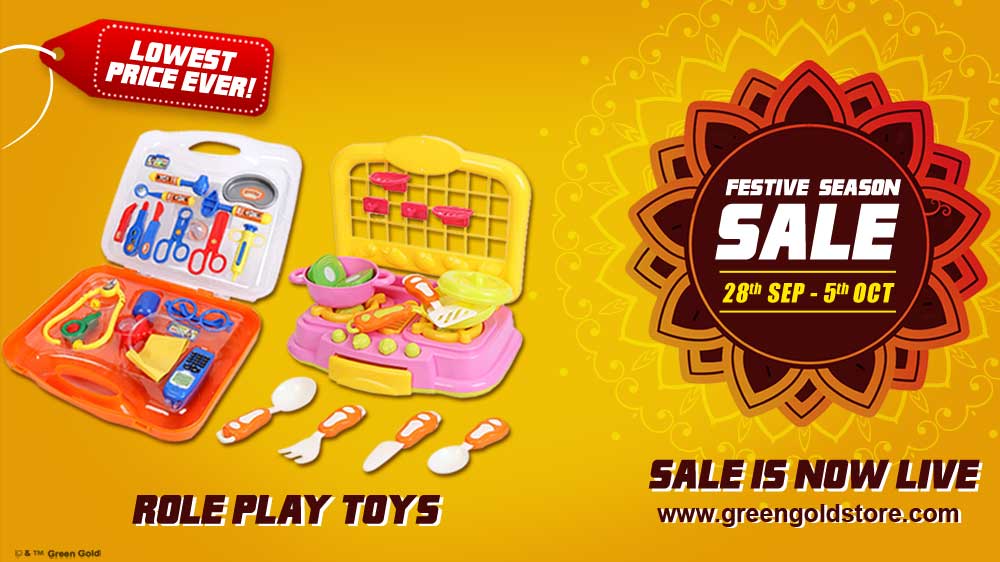 GreenGoldStore's tweet photo. Do your kids love Role Play Games? Check out these cute Role Play Toys @ lowest price.
Buy now:https://t.co/WLCb55X8KQ
#FestiveSeasonSale #BiggestSaleEver #CrazyDeals #SaleLiveNow #RolePlayToys #DoctorsSet #KitchenSet #KidsToys #LowestPrice #GreenGoldStore https://t.co/kVln4Ardsg