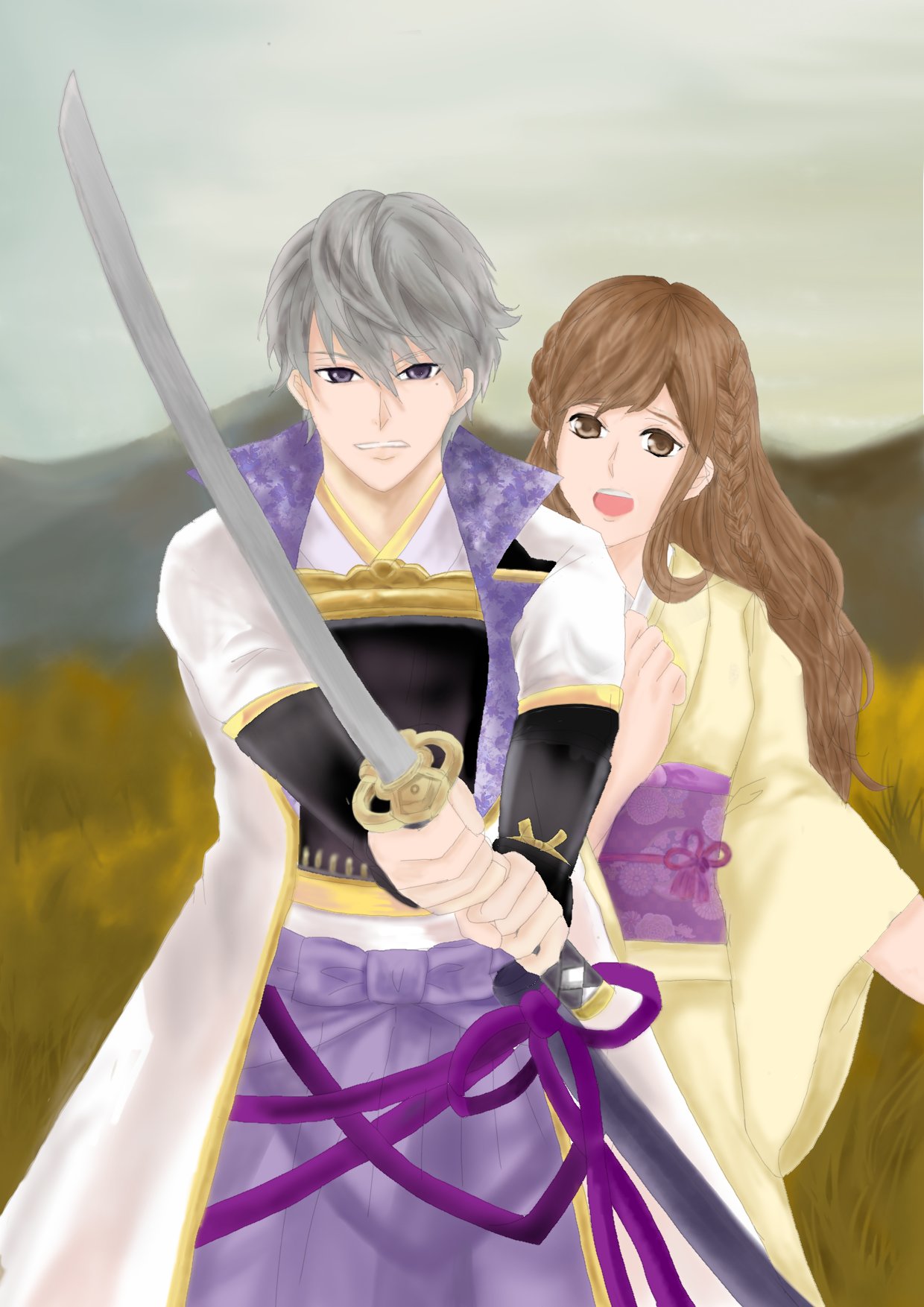 なな 背に庇う バックハグ 背中合わせなどなどとにかく背中シチュ大好きマンなもので推しにはやっぱりやらせたくなるものなんだよね つまり推しのイラスト描く時の大半は描き手 私 の願望を絵で具現化したものなんです T