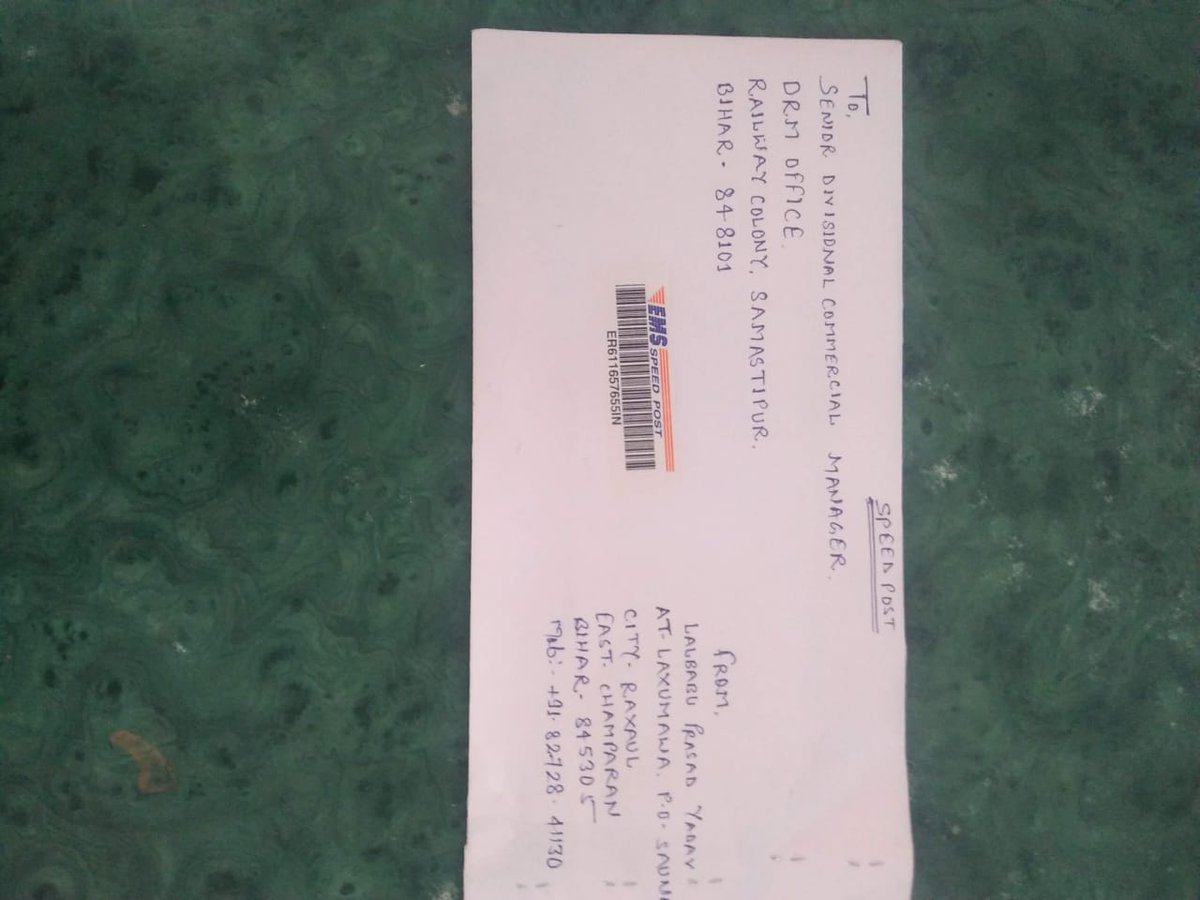 LPYadav17809200's tweet photo. @spjdivn
Could you pls provide the detail of attached speed post...plz intimate me what action taken by you till now. https://t.co/dXrrgD5TSR