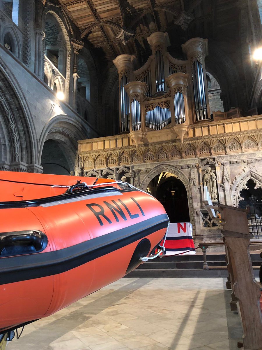 StDavidsCath's tweet photo. A real privilege to hold the hand over and blessing of new D-Class ILB the D-840 Marian and Alan Clayton, and celebration service for 150yrs of lifesaving on the peninsula @RNLI @StDavidsRNLI @ChurchinWales @PoblDewi @tweeting_rector @MikeChant4 @johntheskipper @DeanofStDavids https://t.co/GIvHHwulp1