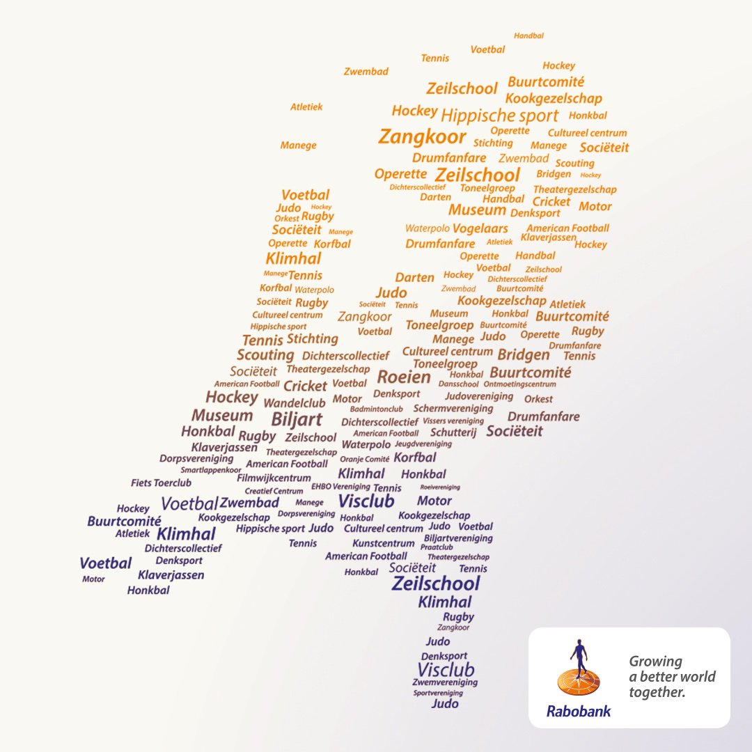 Wij doen dit jaar mee aan Rabo ClubSupport! En elke stem is geld waard. Kunnen wij rekenen op die van jou? Kijk dan snel op Rabobank.nl/clubsupport