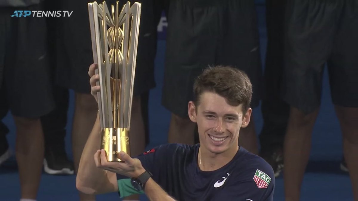 TennisAustralia's tweet photo. Congrats @alexdeminaur! ATP Zhuhai champion.
@ZhuhaiChampions @TennisTV #ZC19 https://t.co/2ktsTYVxAa