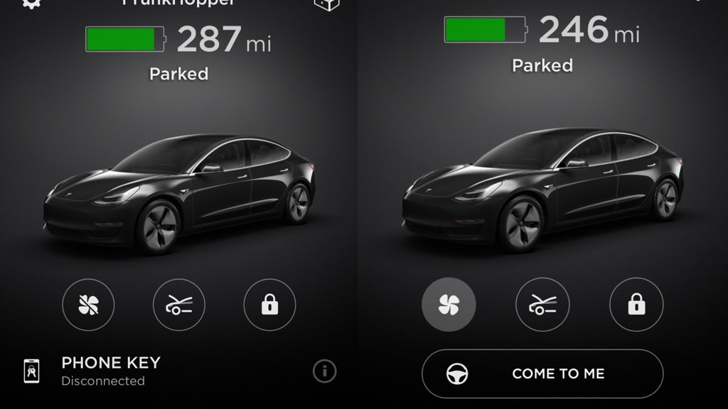 28delayslater's tweet photo. Is this “come to me” button gone with latest update?
#Tesla #Model3 #enhancedsummon https://t.co/oNsQI0zwdI
