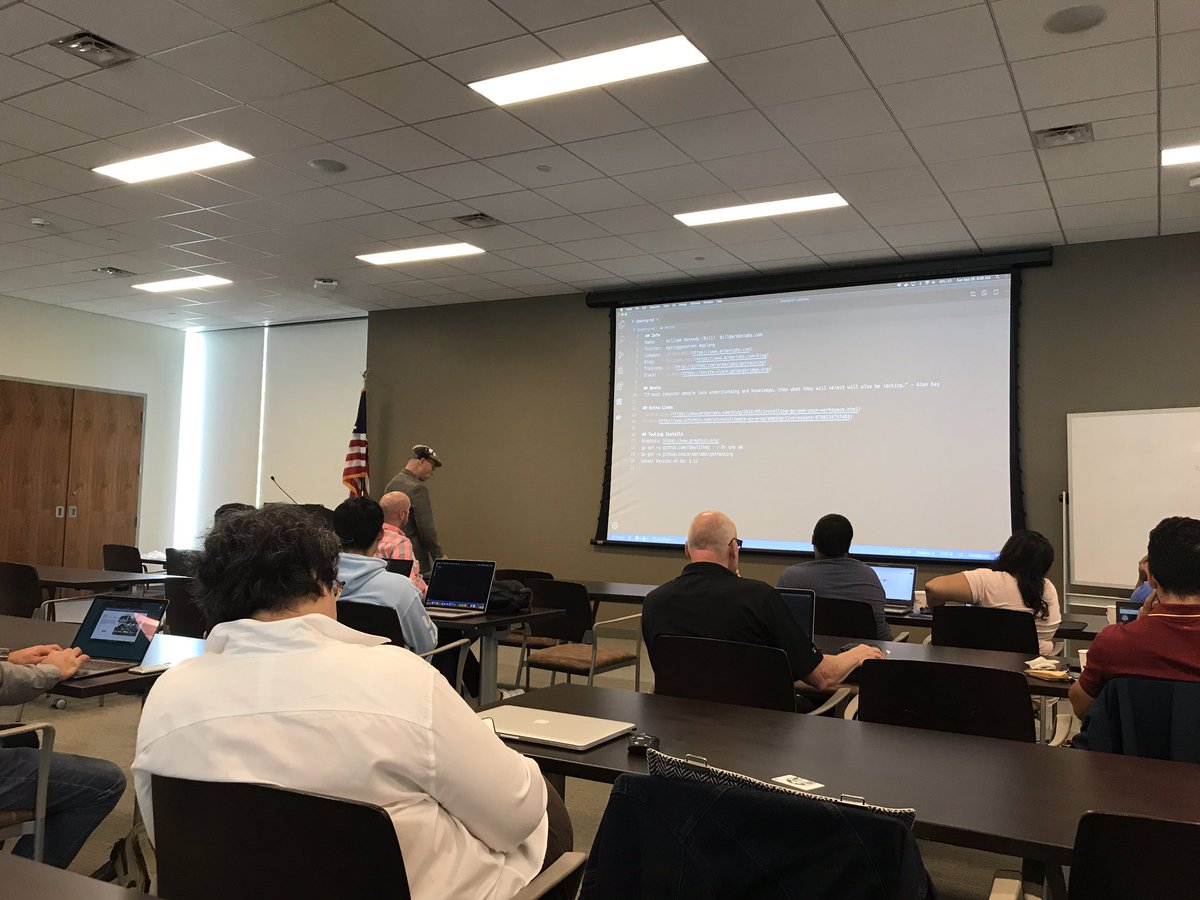 Jay_AHR_'s tweet photo. Developing a web service in Go with @goinggodotnet at #DevFestCR19 at @ualbany https://t.co/BzxtJFm2gG