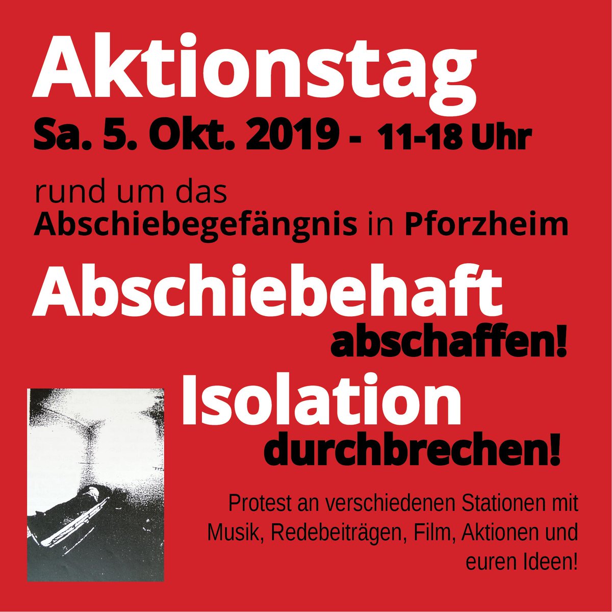 Das Abschiebegefängnis in Pforzheim ist Anlass für uns, an einige Schicksale aus der düsteren Geschichte dieses Gefängnisses zu erinnern. Menschen wurden aus dem Gefängnis abgeschoben, in  Konzentrationslager deportiert und ermordet. 
aktionbleiberecht.de/blog/wp-conten…
