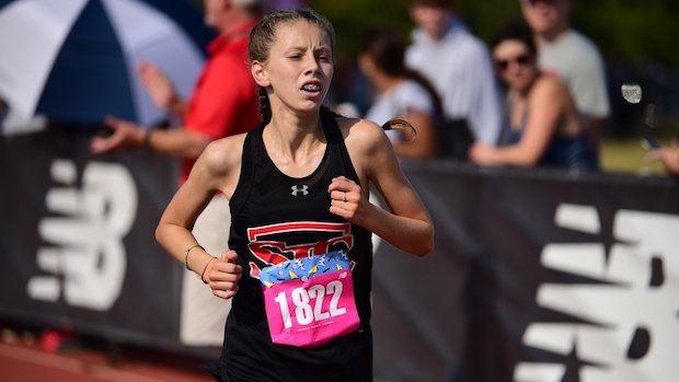 MileSplitDC's tweet photo. WATCH: @sjc_running  Freshmen Meredith Gotzman Runaway Win (19:09) At #DCXCInvite! https://t.co/N9ogJTdpxC https://t.co/d3nNS01PGc