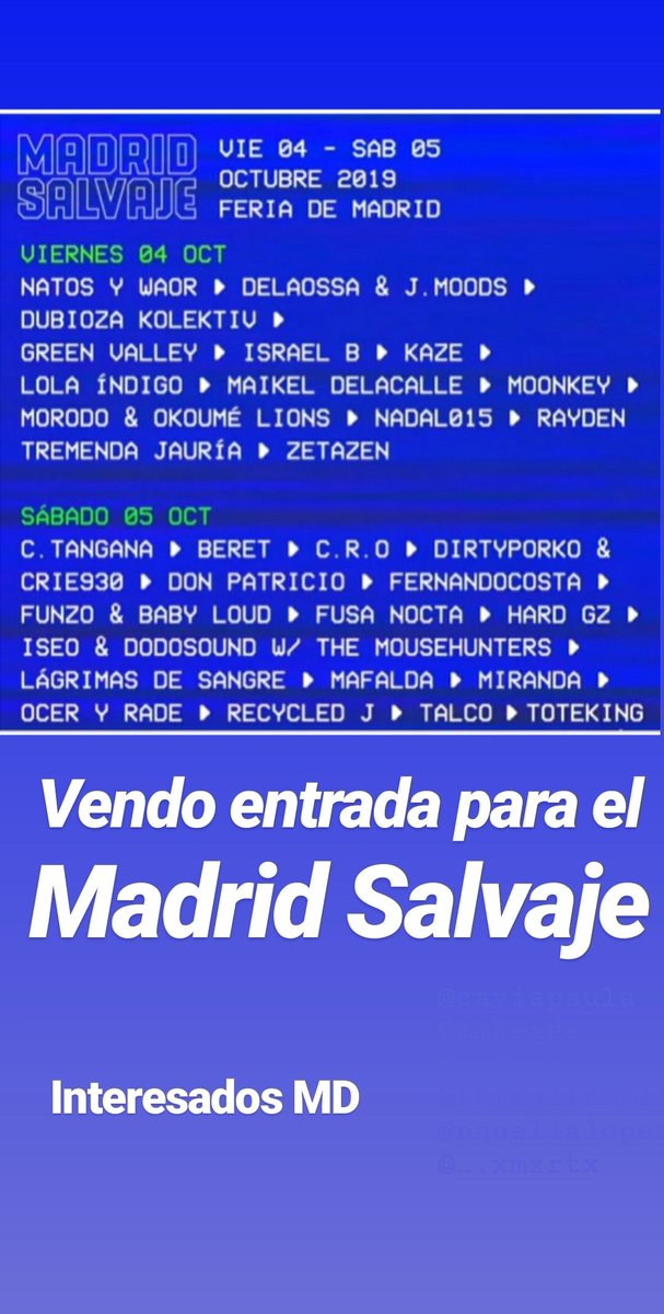 BeatrizdePedro's tweet photo. #MADRIDSALVAJE #ENTRADAS https://t.co/9UG1MGJDIv