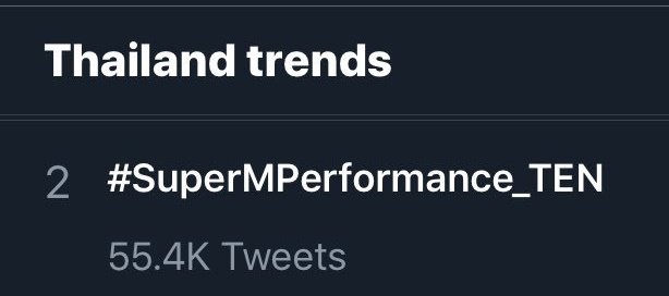 TEN_Charts's tweet photo. 2019-09-28
#SuperMPerformance_TEN
No.2 in Thailand
No.19 in Worldwide
#TEN_Charts
#WayV #威神V #SuperM
#TEN #TenChittaphon #李永钦 #텐 #เตนล์ @superm https://t.co/iIJFErWl11