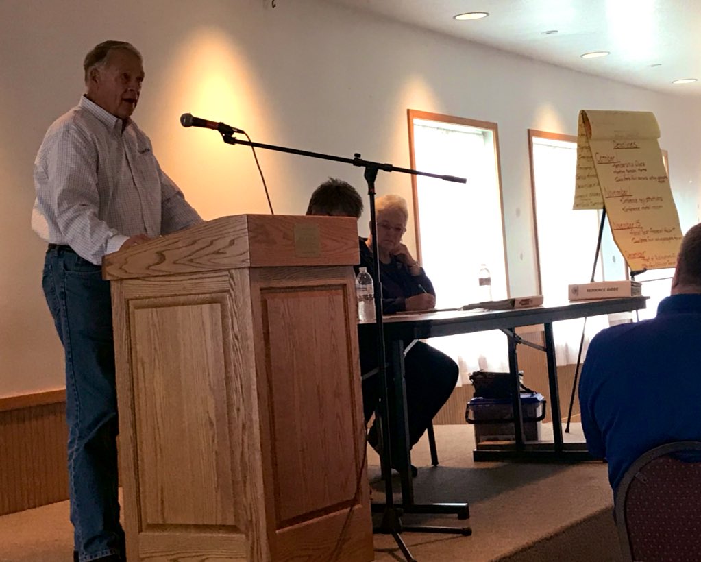 AndreaWelchans's tweet photo. Repping @ISUExtension at the Assn of Iowa Fairs’ South Central District meeting today in Osceola. This is an awesome group of dedicated fairboard members hard at work in their communities! Thanks for your partnership! Successful partnerships are because of strong relationships! https://t.co/hE84OeiTz1