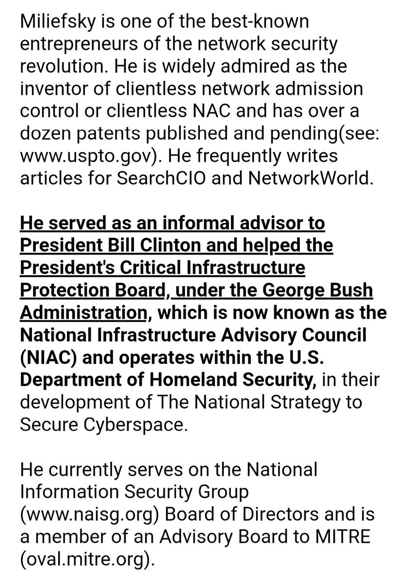 Taking back control: The third director of  http://Hacker.House  was Gary Mieliefsky, founding Member of the US Department of Homeland Security and the National Information Security Group, who worked as an advisor to Clinton.  https://hacker.house/about/  https://twitter.com/TheUnapooper/status/1176270800124432385?s=19