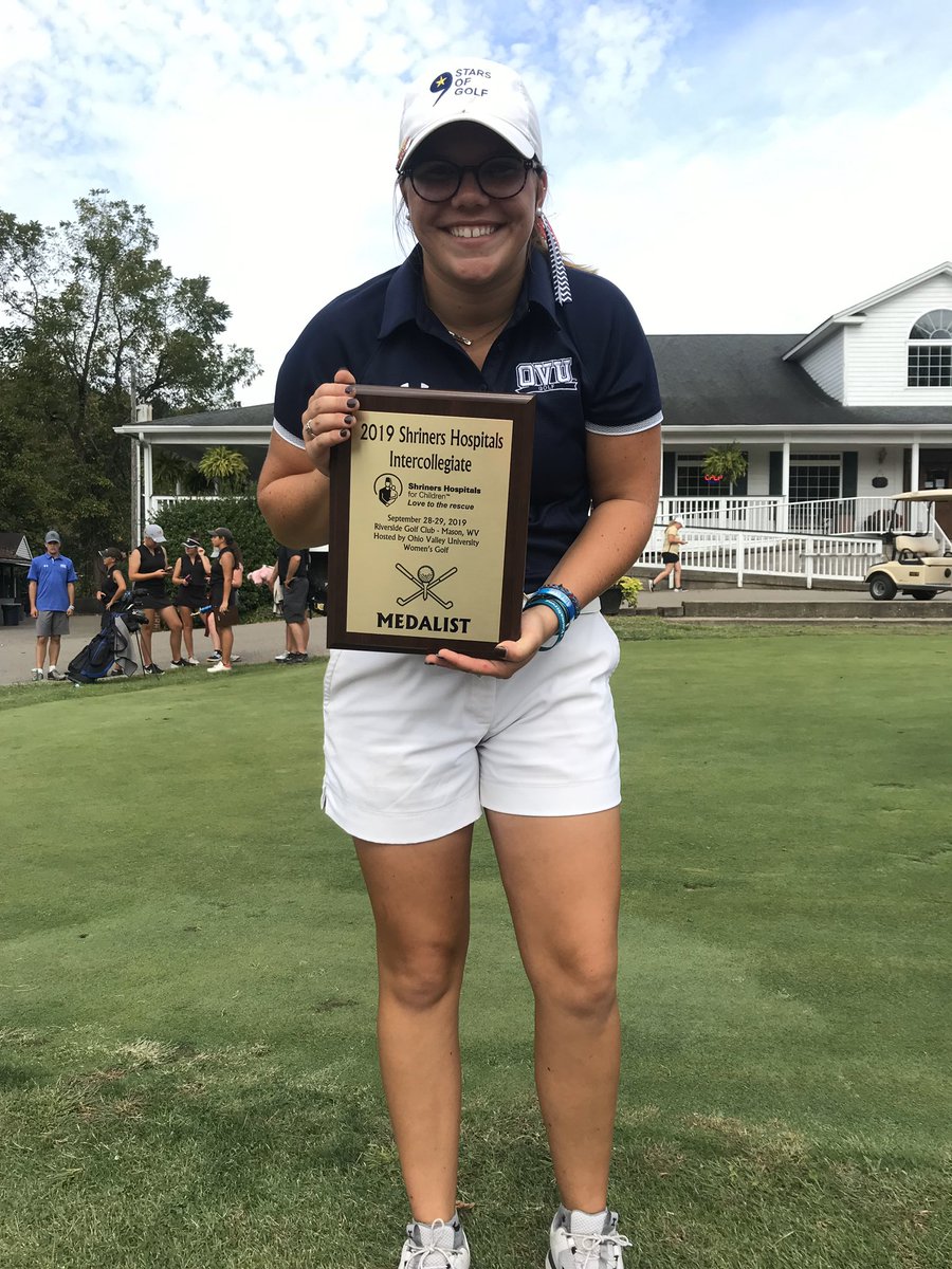 First season of freshman year, first collegiate win. Congrats, <a href="/Goins1Jewel/">jewel:)</a> (Class of ‘19) who won a playoff to take medalist today for <a href="/OVU_athletics/">OVU Athletics</a>! #bigsmile