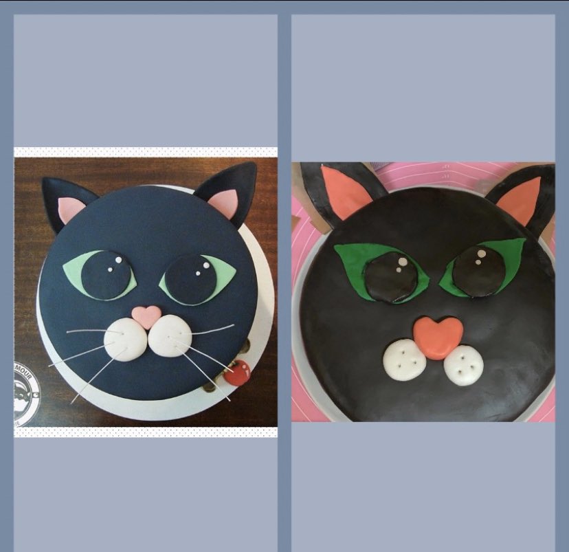 Alexisonfire93's tweet photo. #extraslice made a cat cake for my sisters birthday! She loved it ... I made the whiskers, but they were rubbish so I removed them! https://t.co/a3rjhRU3A9