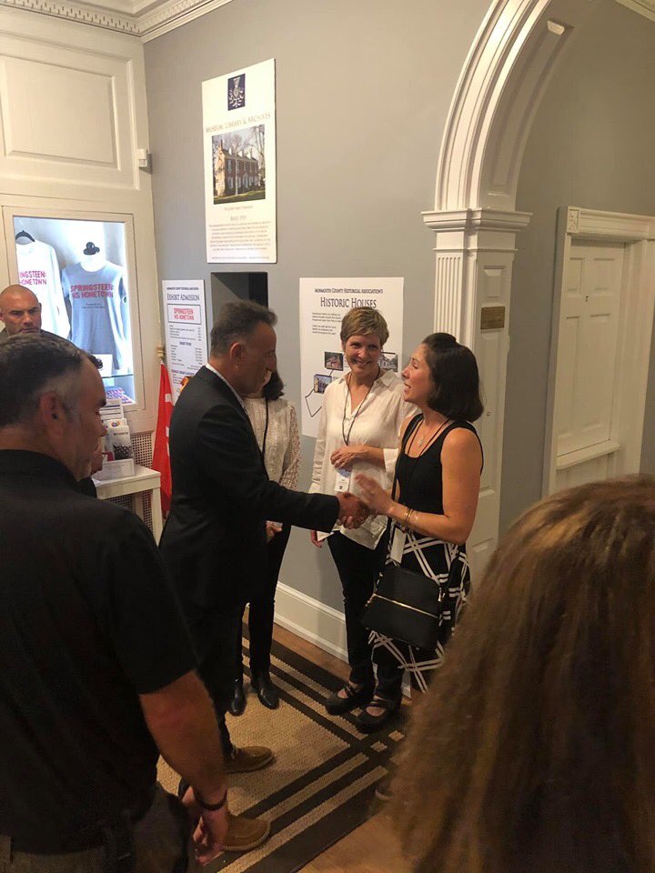 More exclusive pictures of <a href="/springsteen/">Bruce Springsteen</a> experiencing the Springsteen: His Hometown with Eileen Chapman And Melissa Kozlowski Zioboro <a href="/MCHA1898/">Monmouth County Historical Association</a>. I can only imagine what Bruce is thinking seeing all this. 🎸🎷🙌🏻 #SpringsteenHisHomeTownExhibit