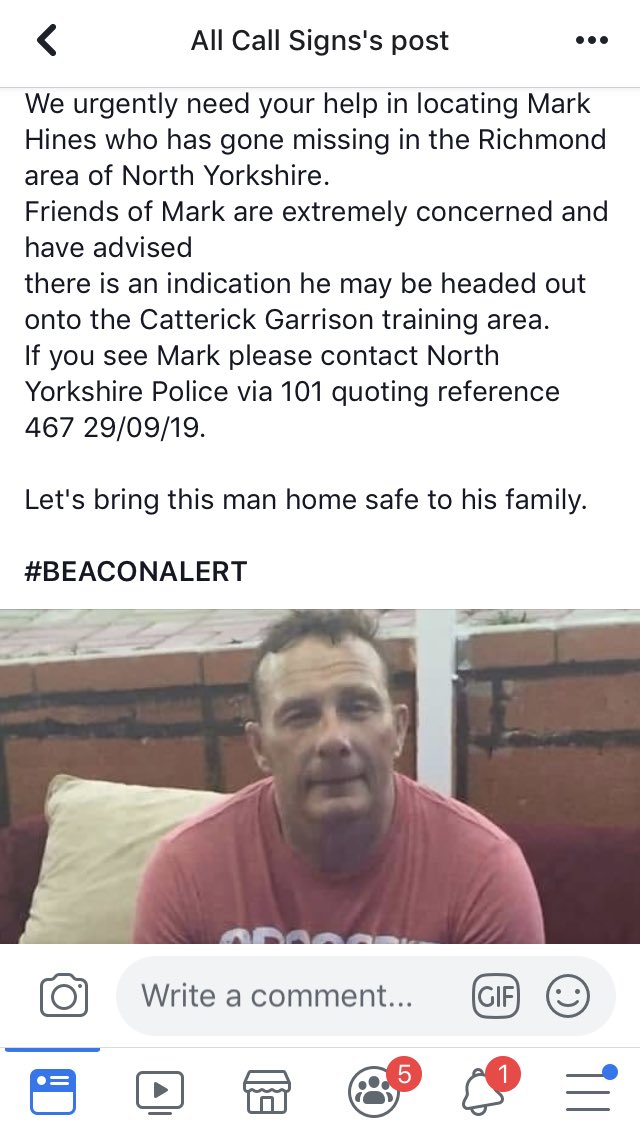 #beaconalert #missingveteran #yorkshire pls #rt #catterickgarrison