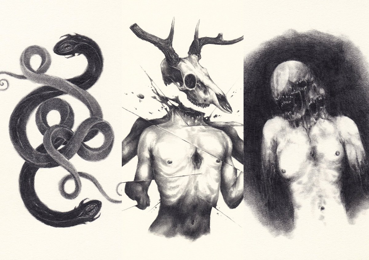 sloppjockey's tweet photo. some graphite pieces from this year // 6x8 to 8x10 inches \\ https://t.co/PqlIq5Iy33