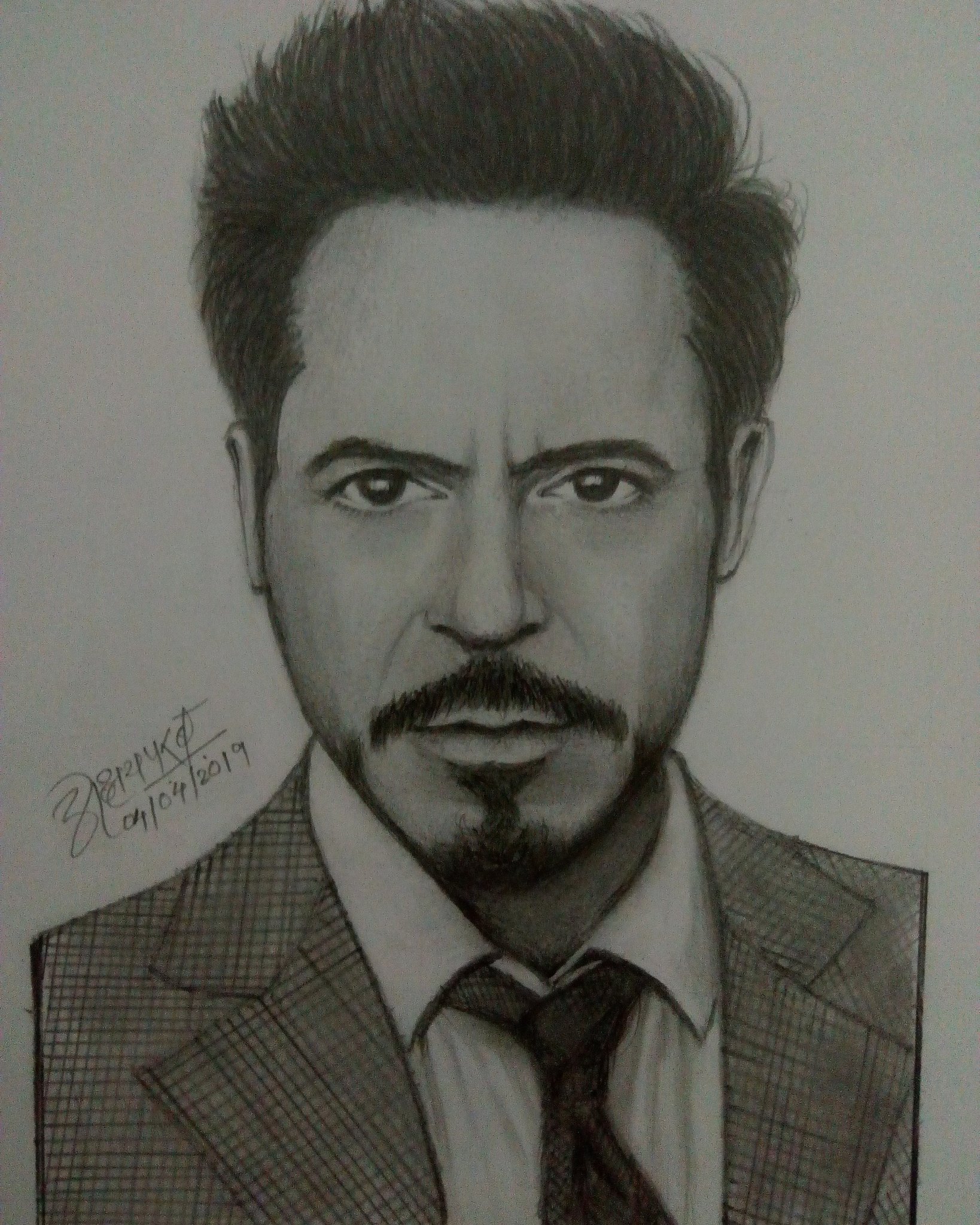 Buy Tony Stark / Ironman Original Pencil Drawing . Fan-art A4 . Online in  India - Etsy