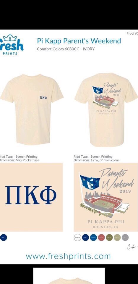 Parents weekend shirts!!! Get them before it’s too late! Link closes tonight! v3.freshprints.com/order/group/2c…