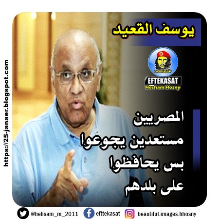 يوسف القعيد المصريين مستعدين يجوعوا بس يحافظوا على بلدهم