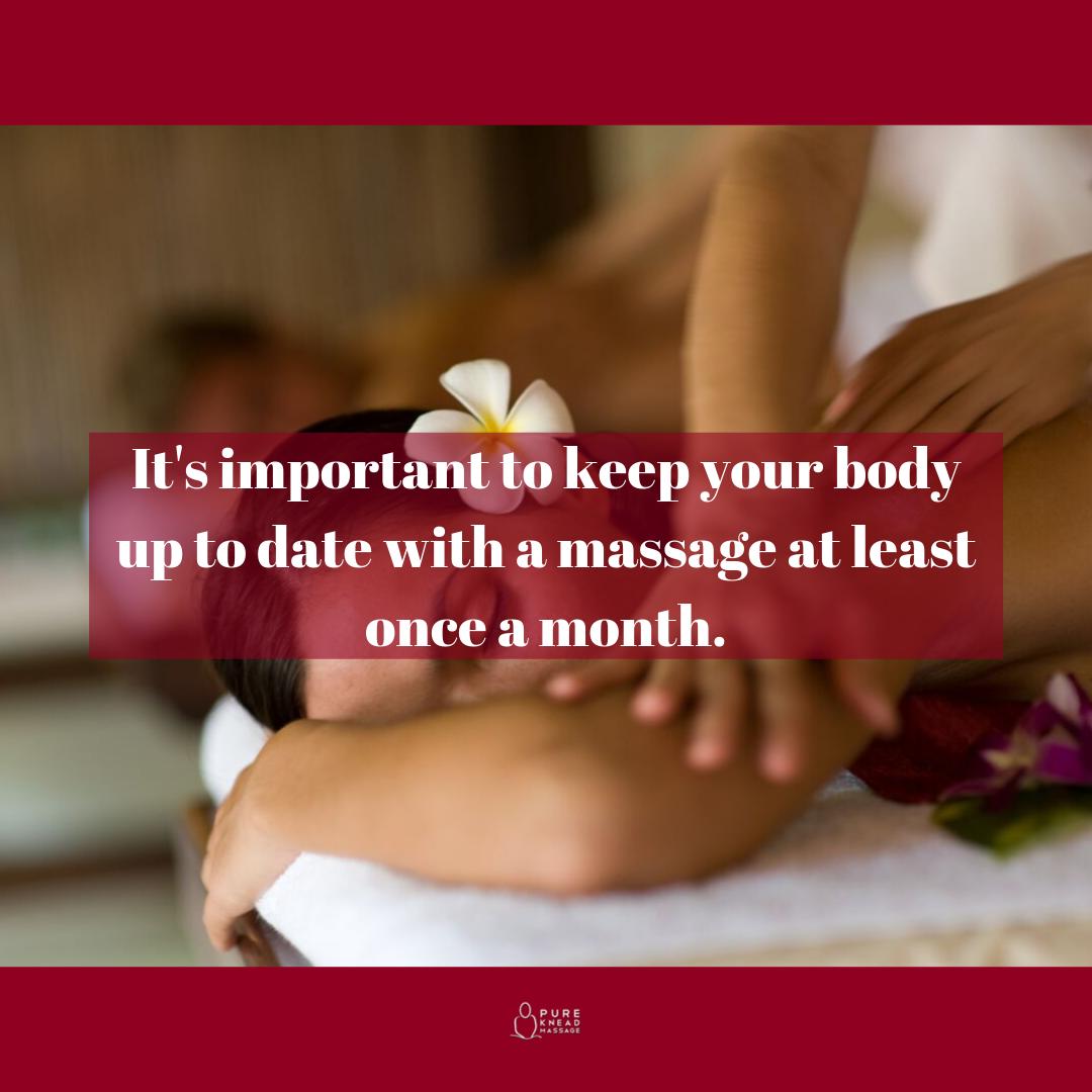 PureKneadMassag's tweet image. Monthly check up - have you gotten your massage yet?