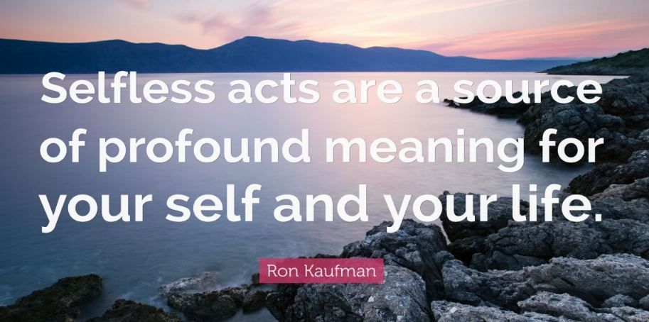 PersonableMedia's tweet photo. “Selfless acts are a source of profound meaning for your self and your life.” #SelflessSeptember https://t.co/UNWwp5fkxM