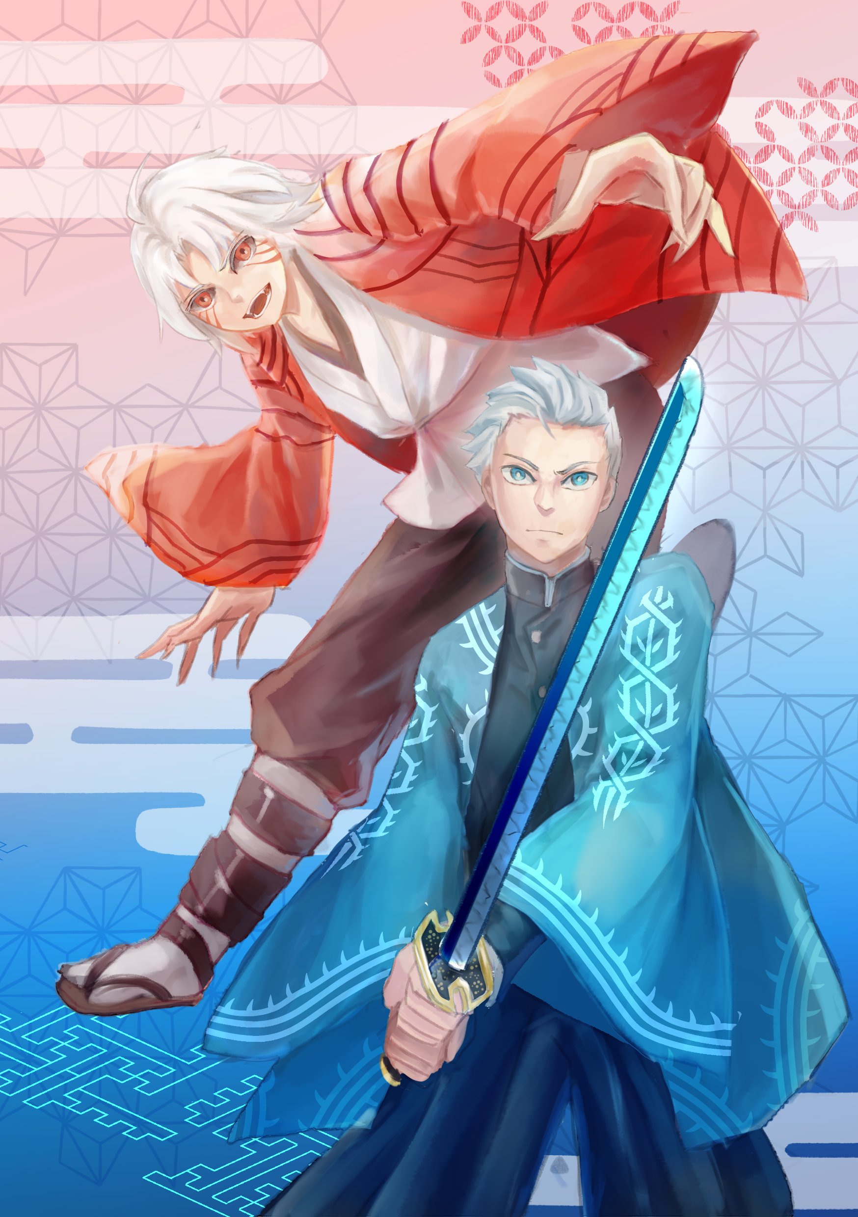 Dante and Vergil (Devil may Cry) Fan Art by busasami