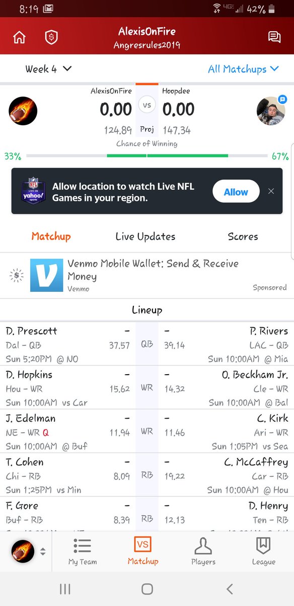 LexAngres's tweet image. #FantasyFootball #SundayFunday I don't care what projections say... You are going down son!! 🙅🏻‍♀️💪👊😘 @Aaron99686503