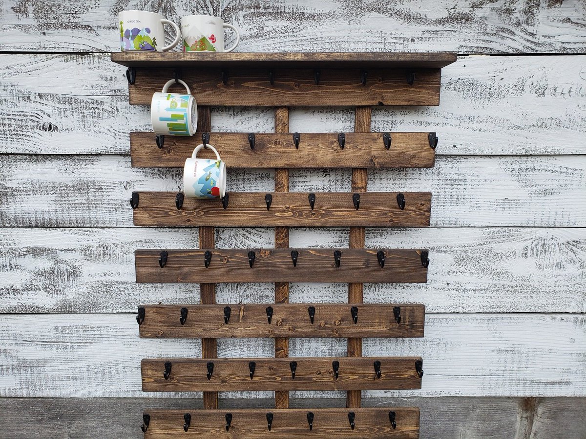 reedandriver's tweet photo. This Custom Coffee Mug Rack Holds #Starbucks #BeenThereMugs #YouAreHereMug #housewares #brown #coffeecupholder #coffeecuprack #rusticcoffeeholder #rusticcoffeedecor #coffeemugholder #coffeemugrack #rusticmugholder https://t.co/ePP7iP4MJ0 https://t.co/i4YTrQodWB
