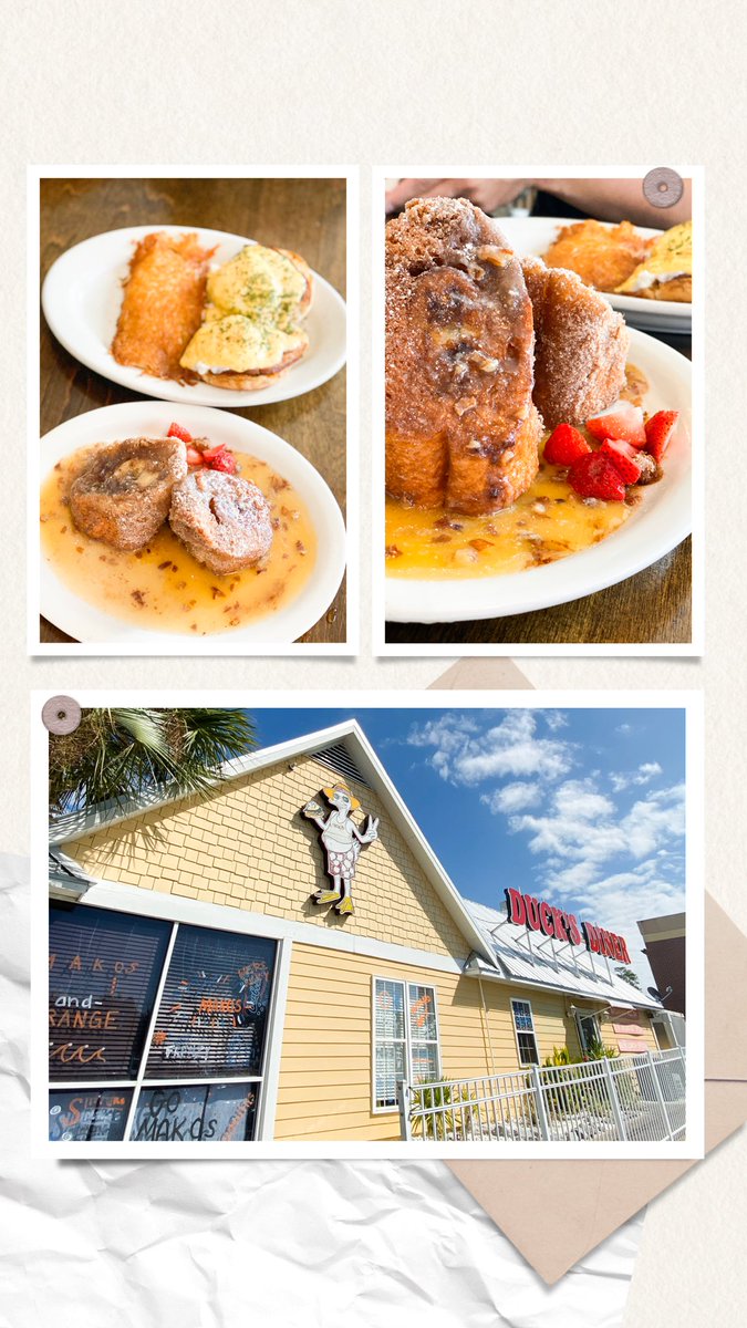 shannan_pan's tweet photo. Our breakfast at Duck's Diner was another hit! This local spot has been here for 15 years & it’s packed - so you know it’s one of the favorites around town.
The French toast and the eggs Benedict were both real good! 🍳🍽
@VisitALBeaches #albeachblogger #keeponsummering https://t.co/hoipYUqGcG