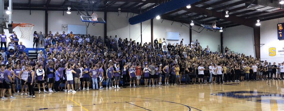 You’re not going to want to miss this! Stillwater Junior High at 2PM. Fiji vs Sigma Nu. Come loud and wear purple! 🦉🏀