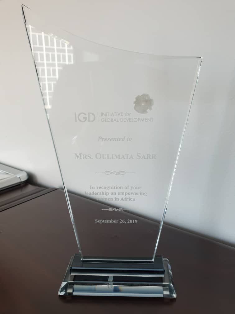 OulimataSarr's tweet photo. I am grateful for the award @IGDleaders I have the great privilege of serving @unwomenafrica and advancing the cause of women around the world. Thank you ! https://t.co/6yFDaga9S5