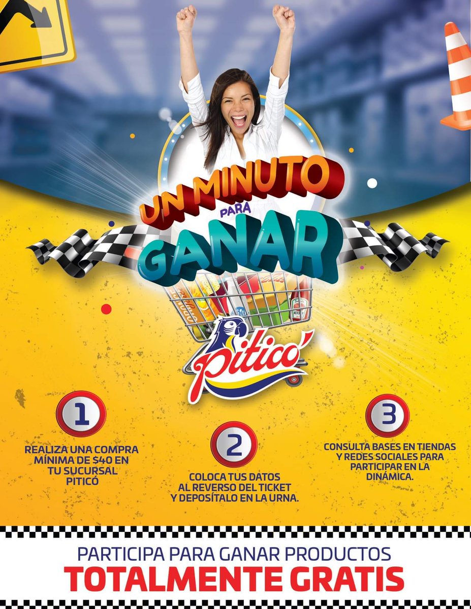 PiticoMx's tweet photo. 🎯¡UN MINUTO PARA GANAR!
Con la compra mínima de $40.00  podrás ser acreedor a participar en la dinámica UN MINUTO PARA GANAR en sucursal periférico. Aplican restricciones.
#PiticóMásCercaDeTi https://t.co/cZ6wtXkgiN