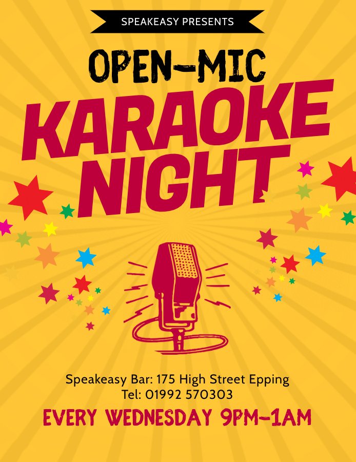 #Karaoke every Wednesday 9pm til 1am