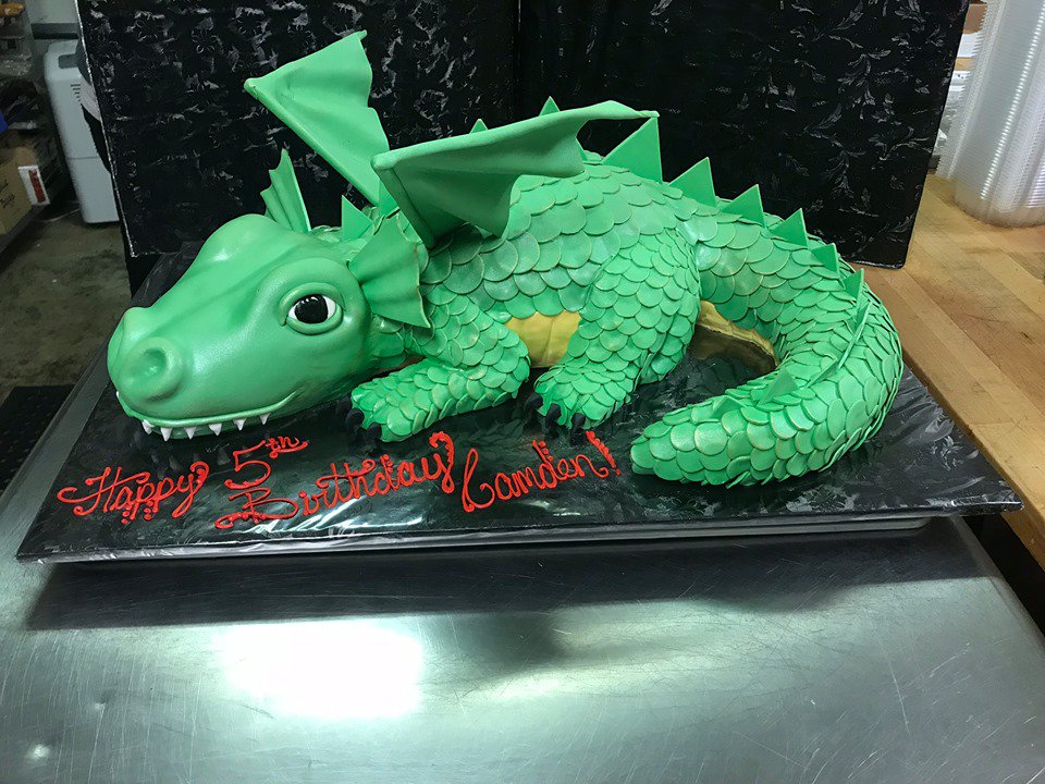 We are more than just pie! We do specialty cakes as well with the help of The Cake Plate. Look at this dragon cake and the amazing detail put into it.