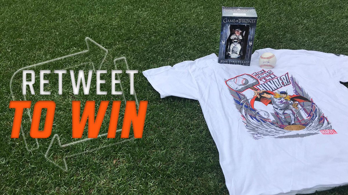 Mets's tweet image. 🔶🔷 RT TO WIN 🔶🔷

Retweet for your chance to win this @Noahsyndergaard prize pack including a signed baseball. #FanAppreciationWeekend